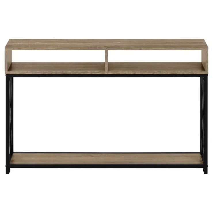 Monarch Accent table - 48"l / taupe / black metal hall console - Dark Taupe Best