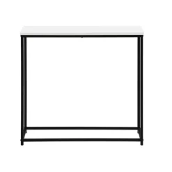Monarch Accent table - 32"l / / black metal console - White Outlet