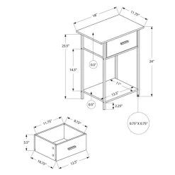 Monarch Accent Table - Black Hot