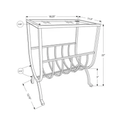 Monarch Accent table - stardust metal with tempered glass - Brown