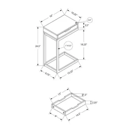 Monarch Accent table - / metal with a drawer - White Sale
