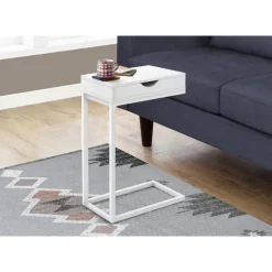 Monarch Accent table - / metal with a drawer - White Sale