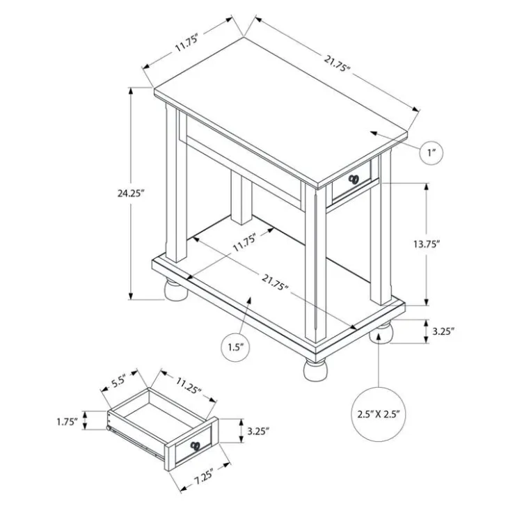 Monarch Accent table 24"h - Espresso Sale
