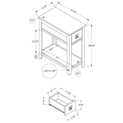 Monarch Accent table 24"h - Espresso Hot