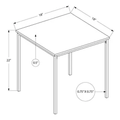 Monarch Accent Table 22"H - Black Hot