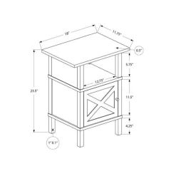 Monarch Accent Table 24"H - Black Best