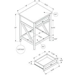 Monarch Accent table 25"h - White Online