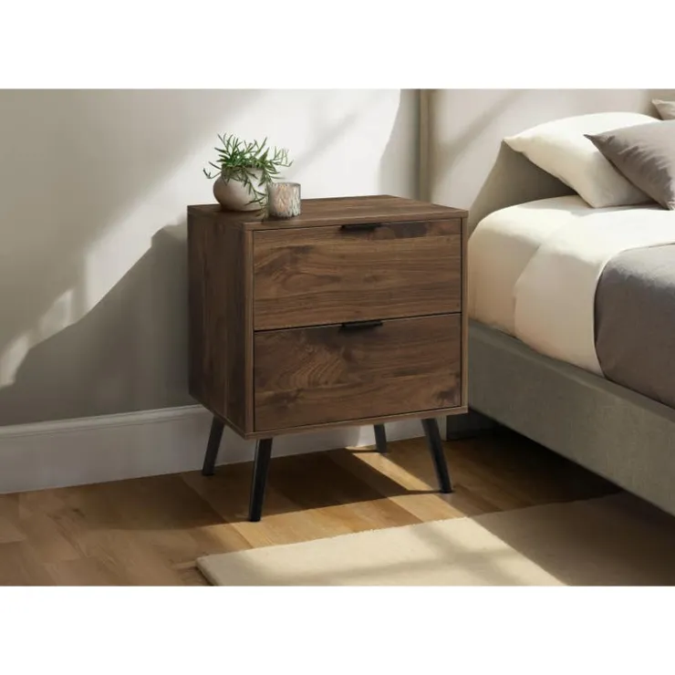 Monarch Accent table 24"h with storage - Walnut Clearance