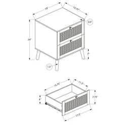 Monarch Accent Table 24"H with Storage - White Clearance