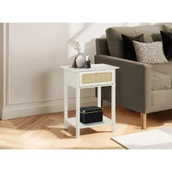 Monarch Accent Table 24"H with Storage - White Sale