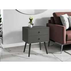 Monarch Accent Table 24"H with Storage - Grey Sale