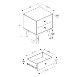 Monarch Accent Table 24"H with Storage - Grey Sale