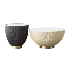 Accent Table Set - 2 pcs Beige/Black Discount