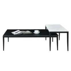 Accent Table Set - 2 pcs White/Black Sale