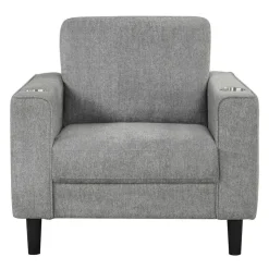 Armchair with Cup Holders Grey Discount