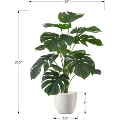 Monarch Artificial plant - 24"h / indoor monstera in a 5" pot Green Sale