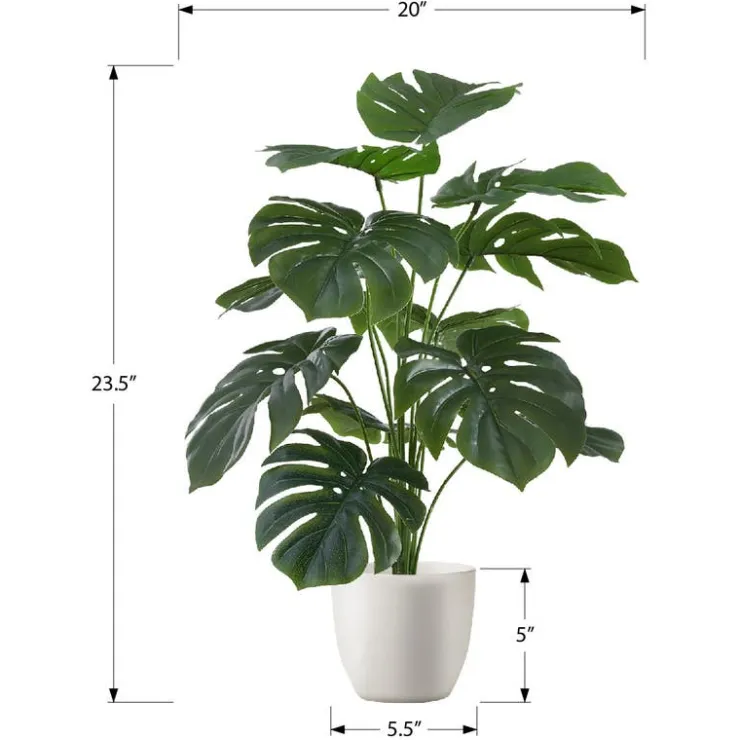 Monarch Artificial plant - 24"h / indoor monstera in a 5" pot Green Sale