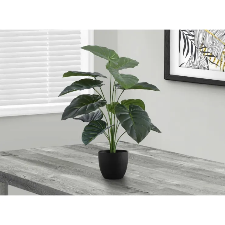 Monarch Artificial plant - 24"h / indoor alocasia in a 5" pot Green New