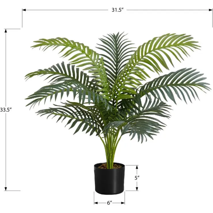 Monarch Artificial plant - 34"h / indoor palm tree in a 5" pot Green Sale