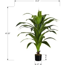 Monarch Artificial plant - 47"h / indoor dracaena in a 5" pot Green Hot