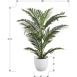 Monarch Artificial plant - 28"h / indoor palm in a 6" pot Green Sale