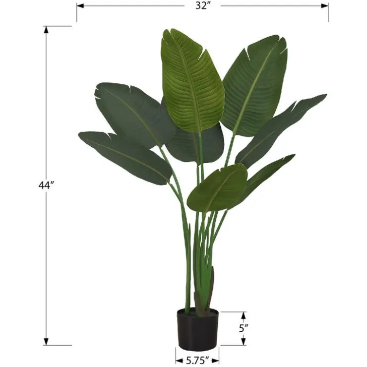 Monarch Artificial plant - 44"h / indoor bird of paradise 5" pot Green Best