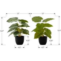 Monarch Artificial plant - 2pcs / 13"h epipremnum / 4" pot Green Clearance