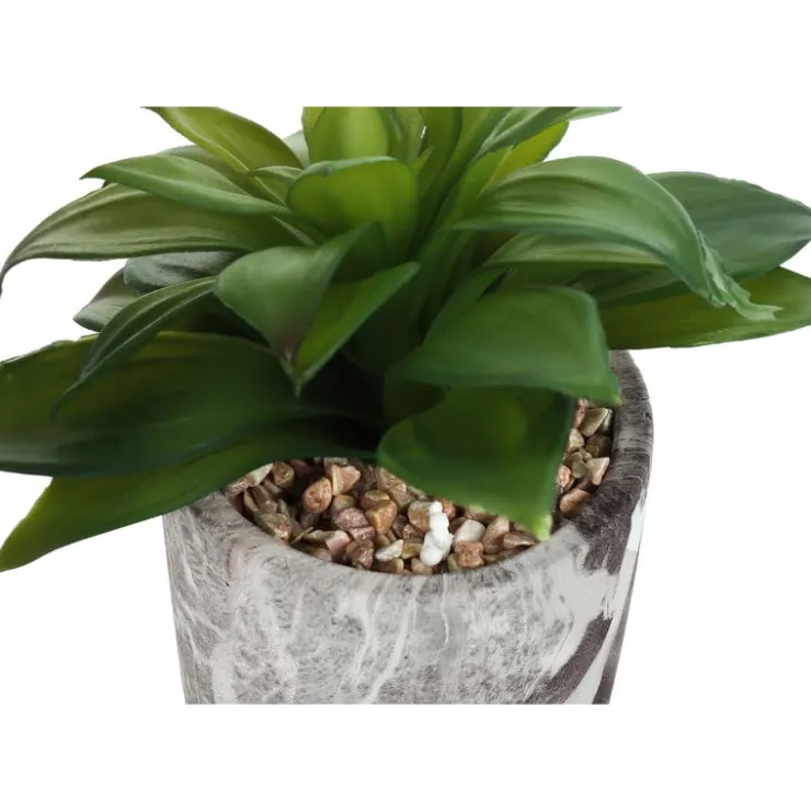 Monarch Artificial plant - 2pcs / 7"h succulent in 4" cement pot Green Hot