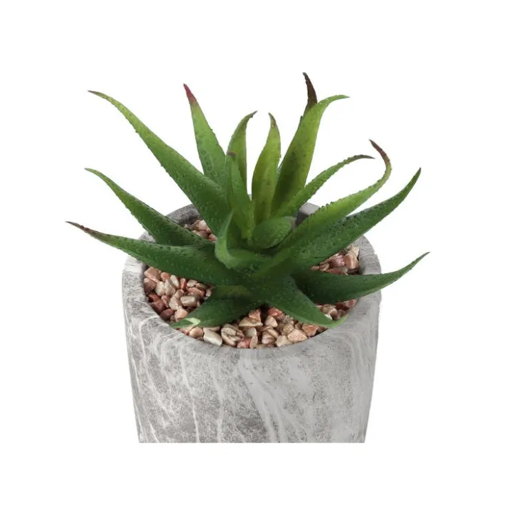 Monarch Artificial plant - 2pcs / 7"h succulent in 4" cement pot Green Hot
