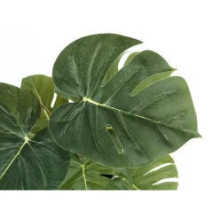 Monarch Artificial plant - 2pcs / 13"h monstera/calathea/ 4" pot Green