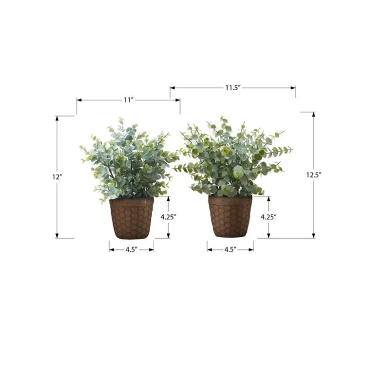 Monarch Artificial Plant 13" (set of 2) Green Outlet