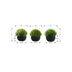 Monarch Artificial Plant 5" (set of 3) Green New