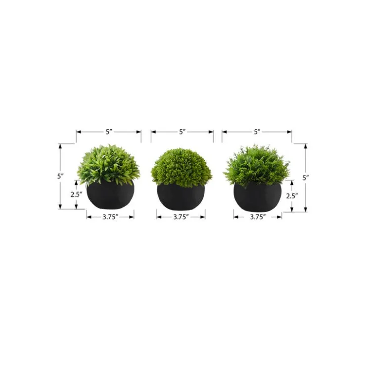 Monarch Artificial Plant 5" (set of 3) Green New