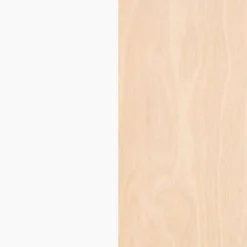 Nexera Atypik Bookcase, White And Plywood - White and Beige Discount