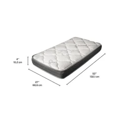 Dreamstar Baby Crib Mattress Quilted White/Grey New