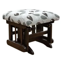 Ball-Bearing Gliding Footrest - Patterned Fabric CHOCOLATE Clearance