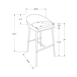Monarch Barstool - 2pcs / fabric / chrome / counter height Grey Hot