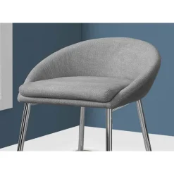 Monarch Barstool - 2pcs / fabric / chrome / counter height Grey Hot