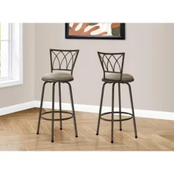 Monarch Barstool - 2pcs / 43"h / swivel / dark coffee metal Espresso Best