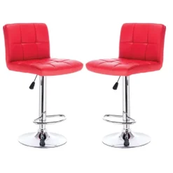 Barstools (Set of 2) Red Discount