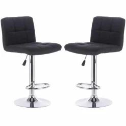 Barstools (Set of 2) Dark Grey Sale