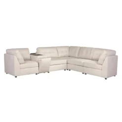 Modular Sectional with Console - 6 pcs Beige