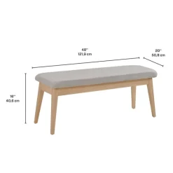 Arboit Poitras Bench - Greige Hot