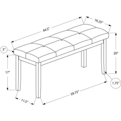 Monarch Bench 44"L - Brown Clearance