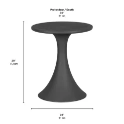 Meubles South Shore Bistro Table Dark Gray Hot