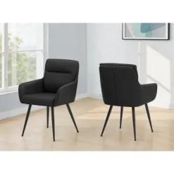 Monarch Dining Chairs Set of 2 - BLACK Outlet
