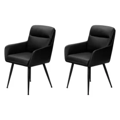 Monarch Dining Chairs Set of 2 - BLACK Outlet