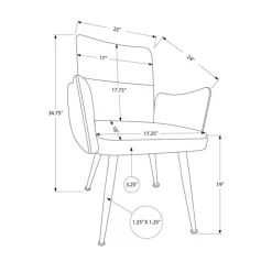 Monarch Dining Chairs (Set of 2) 35" - BLACK Online