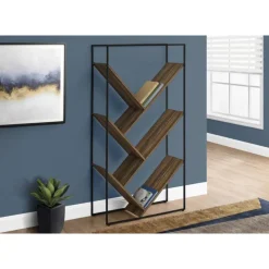 Monarch Bookcase / etagere - 5 slanted open shelves - 60