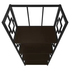 Monarch Bookcase - 62"h / / black metal etagere - Espresso Clearance